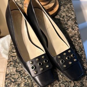 Italian made black leather shoes